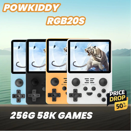 POWKIDDY RGB20S Retro Open Source Handheld Game Console RK3326 3.5-Inch IPS Screen Retro Video Games Console Children's Gifts